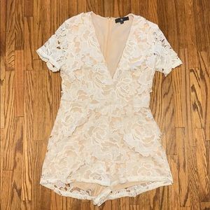 Misguided White Lace Romper
